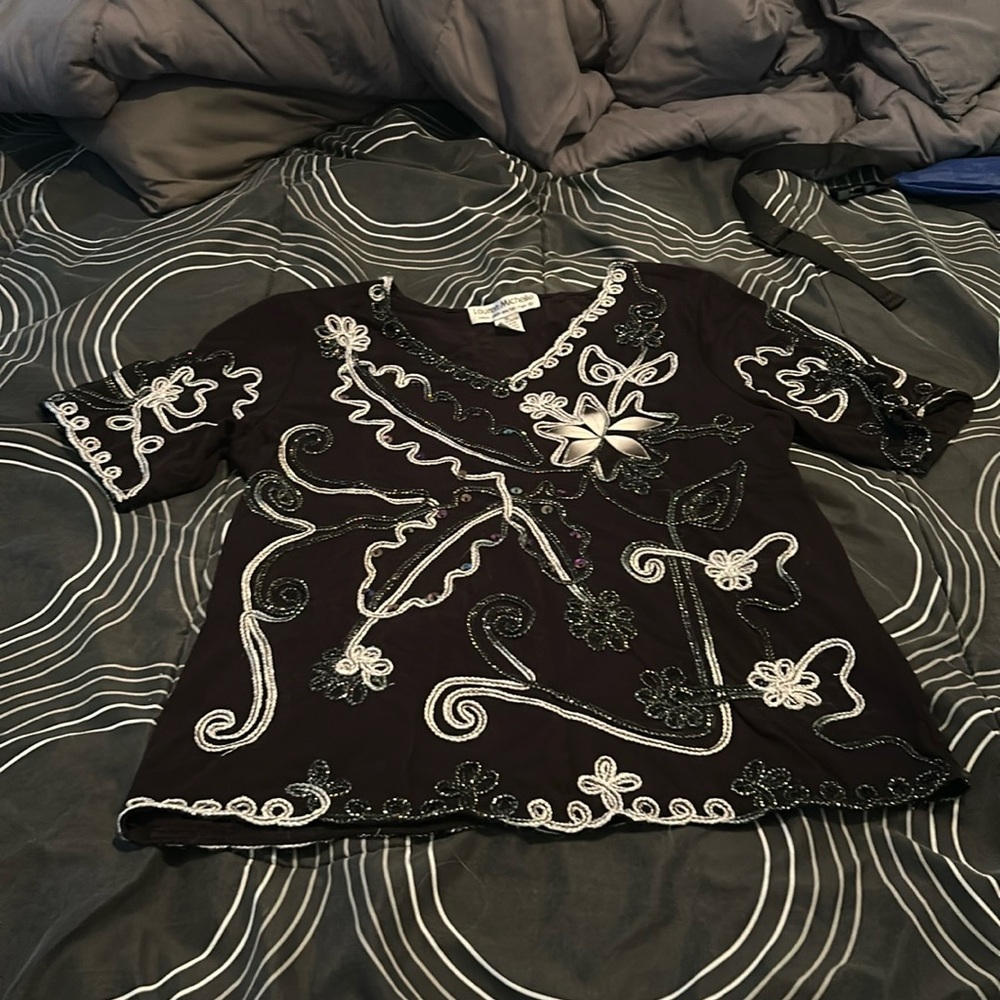 Black Blouse with design